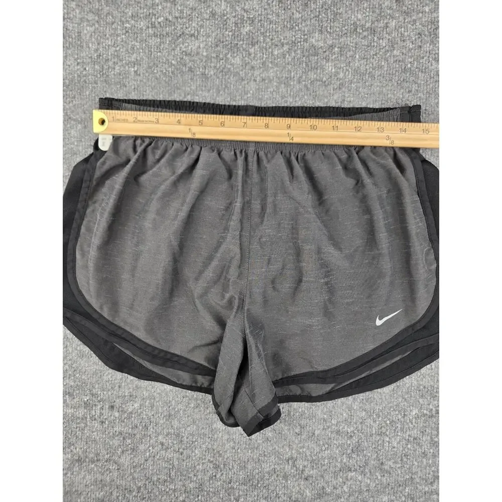 Nike Shorts Womens Adult Large‎ Black Swoosh Logo Running Athletic Shorts #648